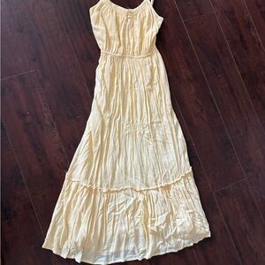 Gentle Fawn Pastel Yellow Midi Dress